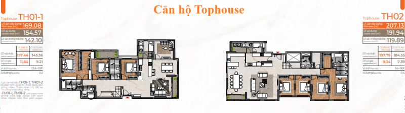 Layout căn hộ Tophouse