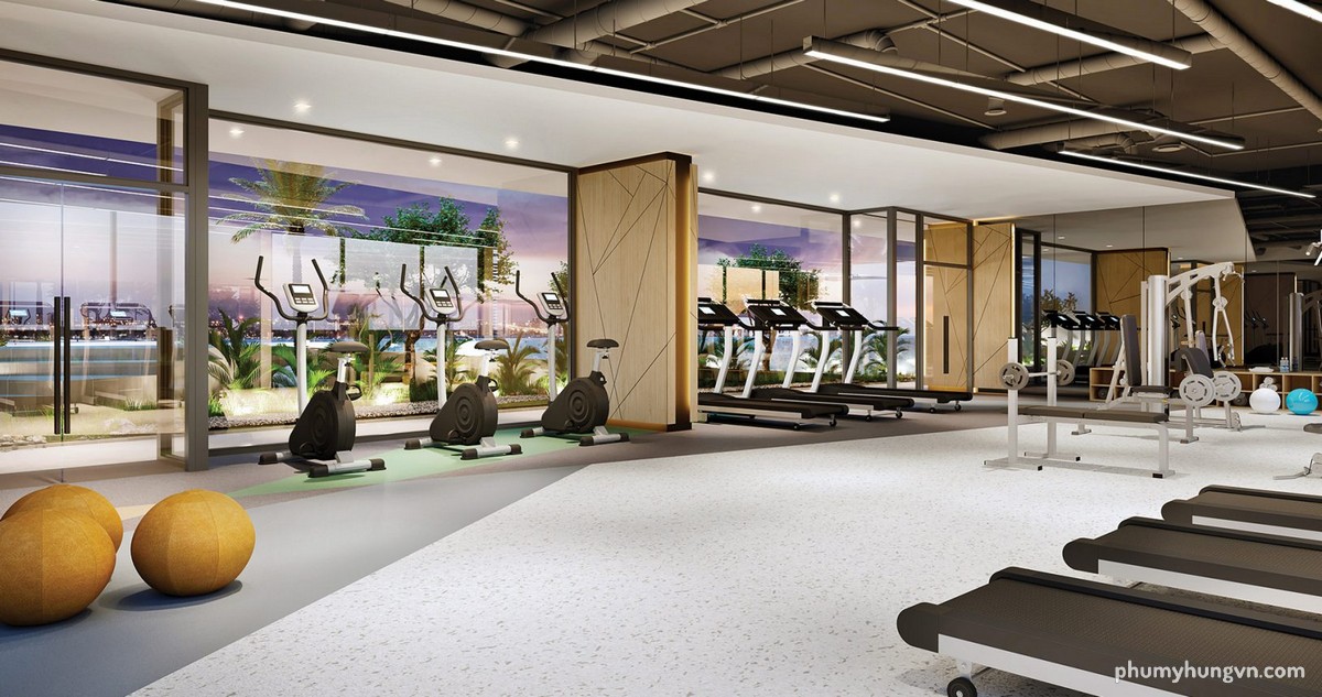 Phòng gym, thể dục thể thao nâng cao sức khỏe tại dự án Hưng Phúc Premier sang trọng