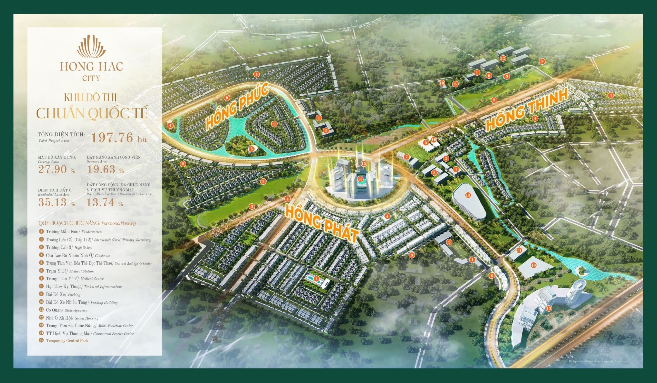 Phối cảnh 3 phân khu đô thị Phú Mỹ Hưng Hồng Hạc City