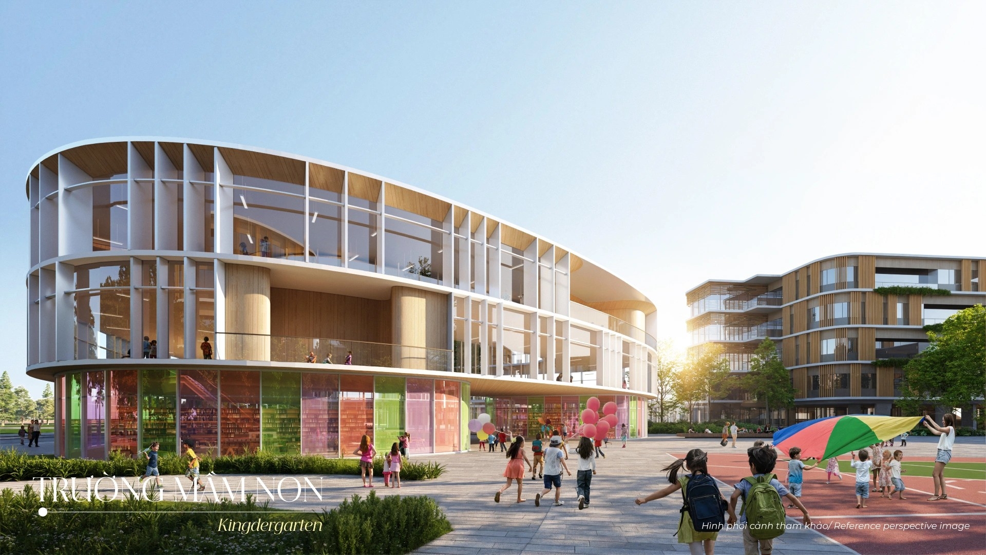 Phối cảnh trường mầm non khu đô thị Phú Mỹ Hưng Hồng Hạc City