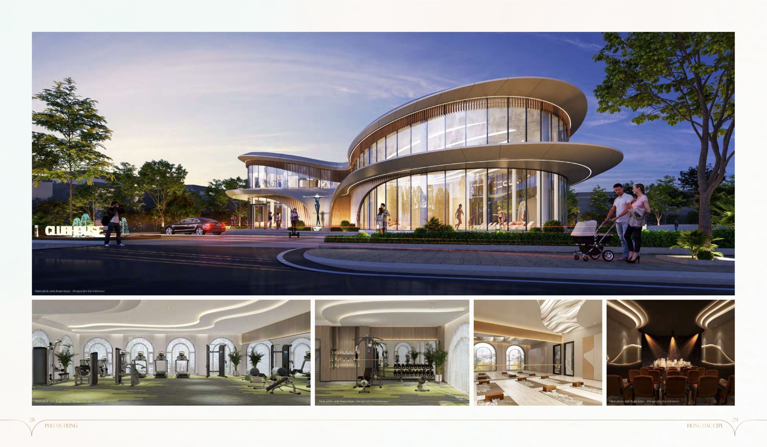 Phối cảnh khu Clubhouse khu đô thị Phú Mỹ Hưng Hồng Hạc City