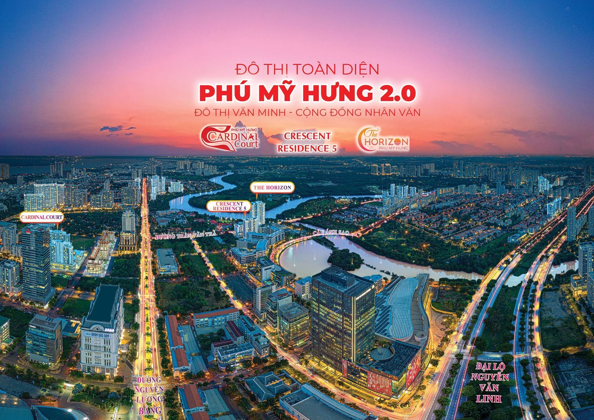 Kv Toàn cảnh khu đô thị Phú Mỹ Hưng và dự án The Regency
