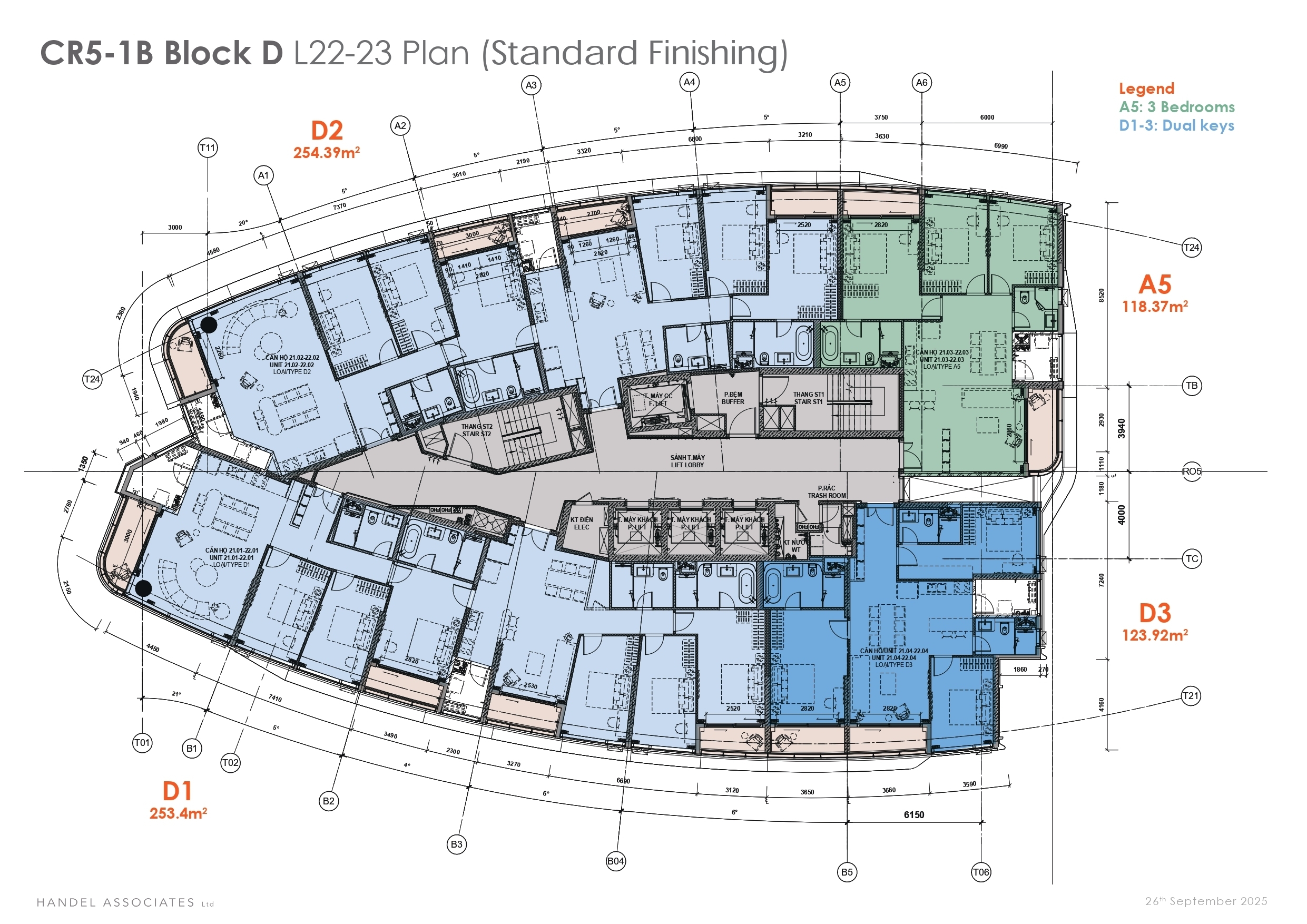 Mặt Bằng Tầng 22 The Regency Phú Mỹ Hưng
