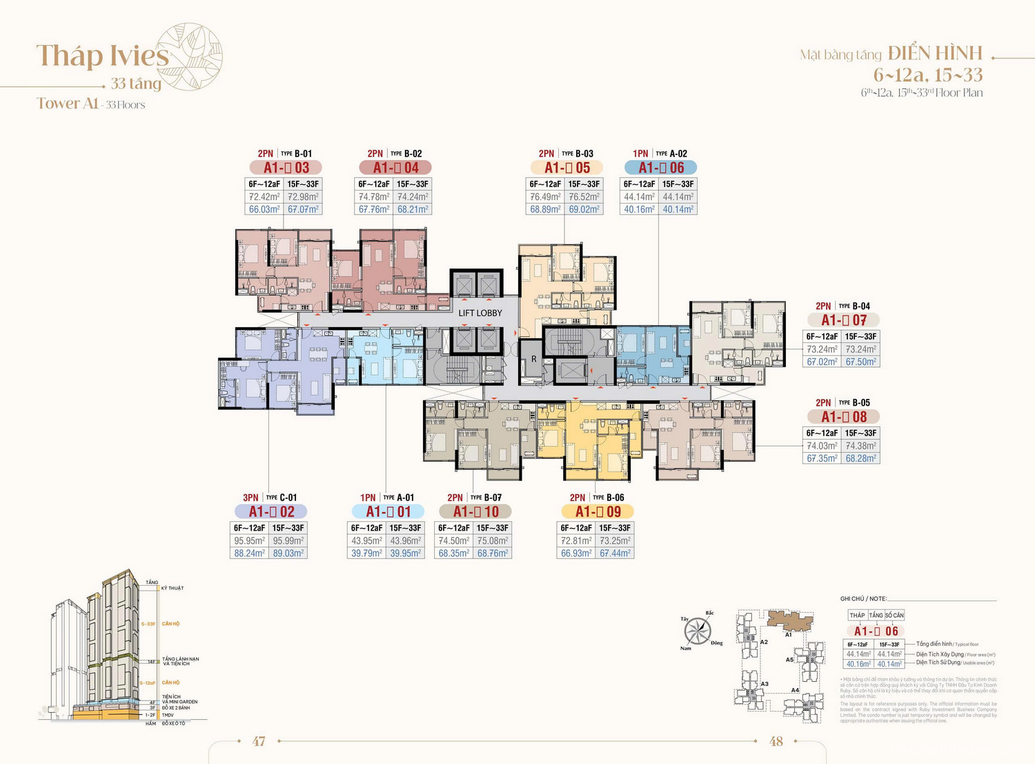 Mặt bằng Tháp Ivies The Harmonie Phú Mỹ Hưng Mới 2026