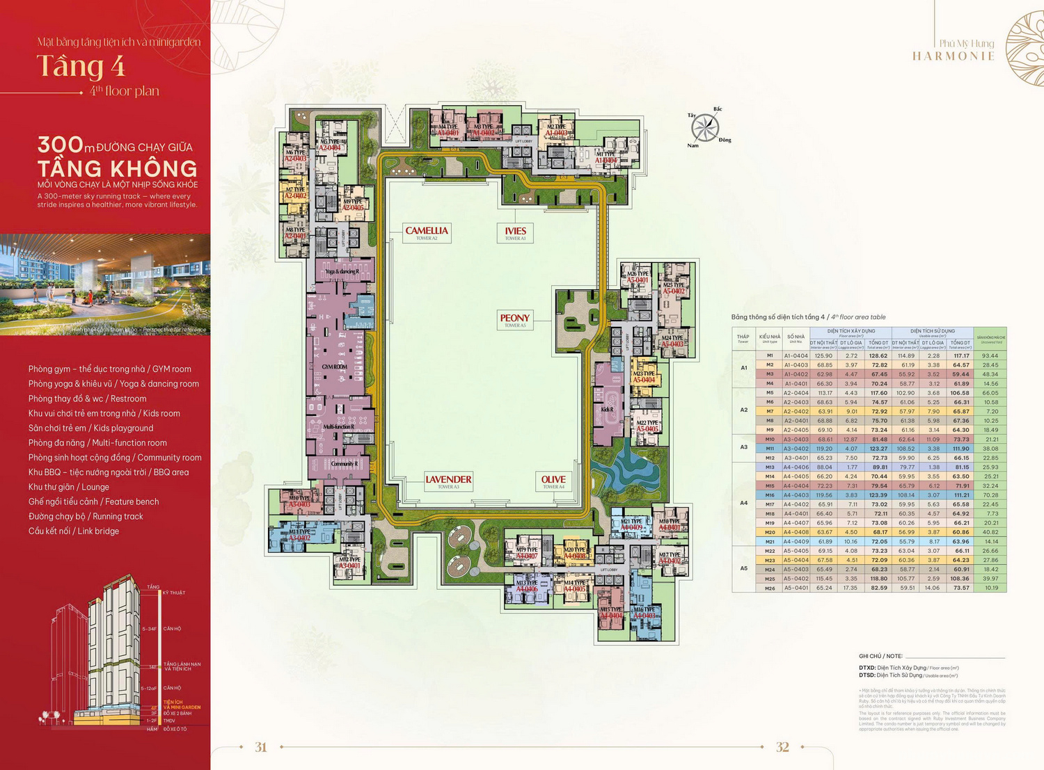 Bản vẽ kỹ thuật chi tiết mặt bằng tầng 4 với tổ hợp tiện ích hồ bơi và gym