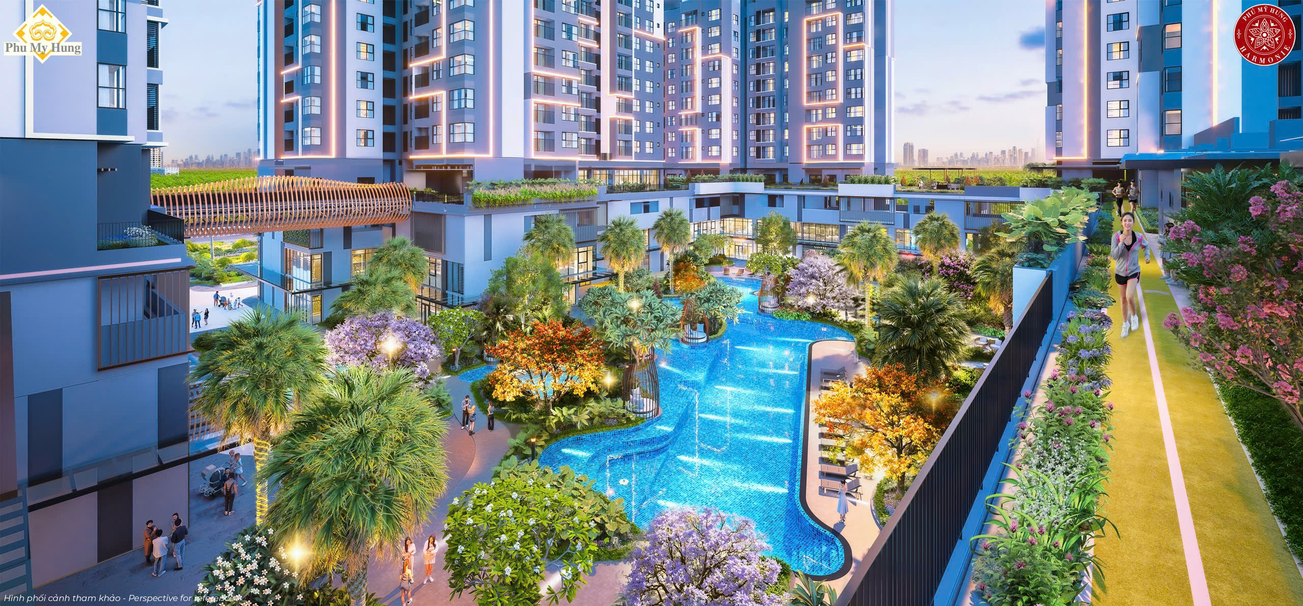 Không gian hồ bơi nghỉ dưỡng đẳng cấp mang phong cách resort nội khu