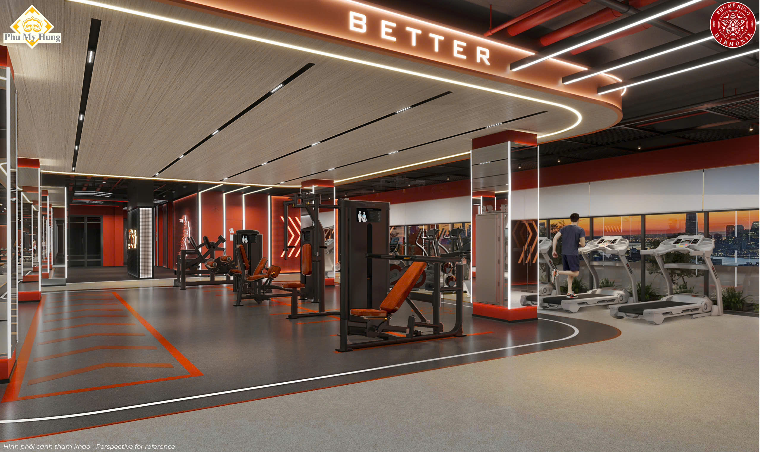 Hệ thống phòng tập Gym tiêu chuẩn với trang thiết bị máy móc hiện đại