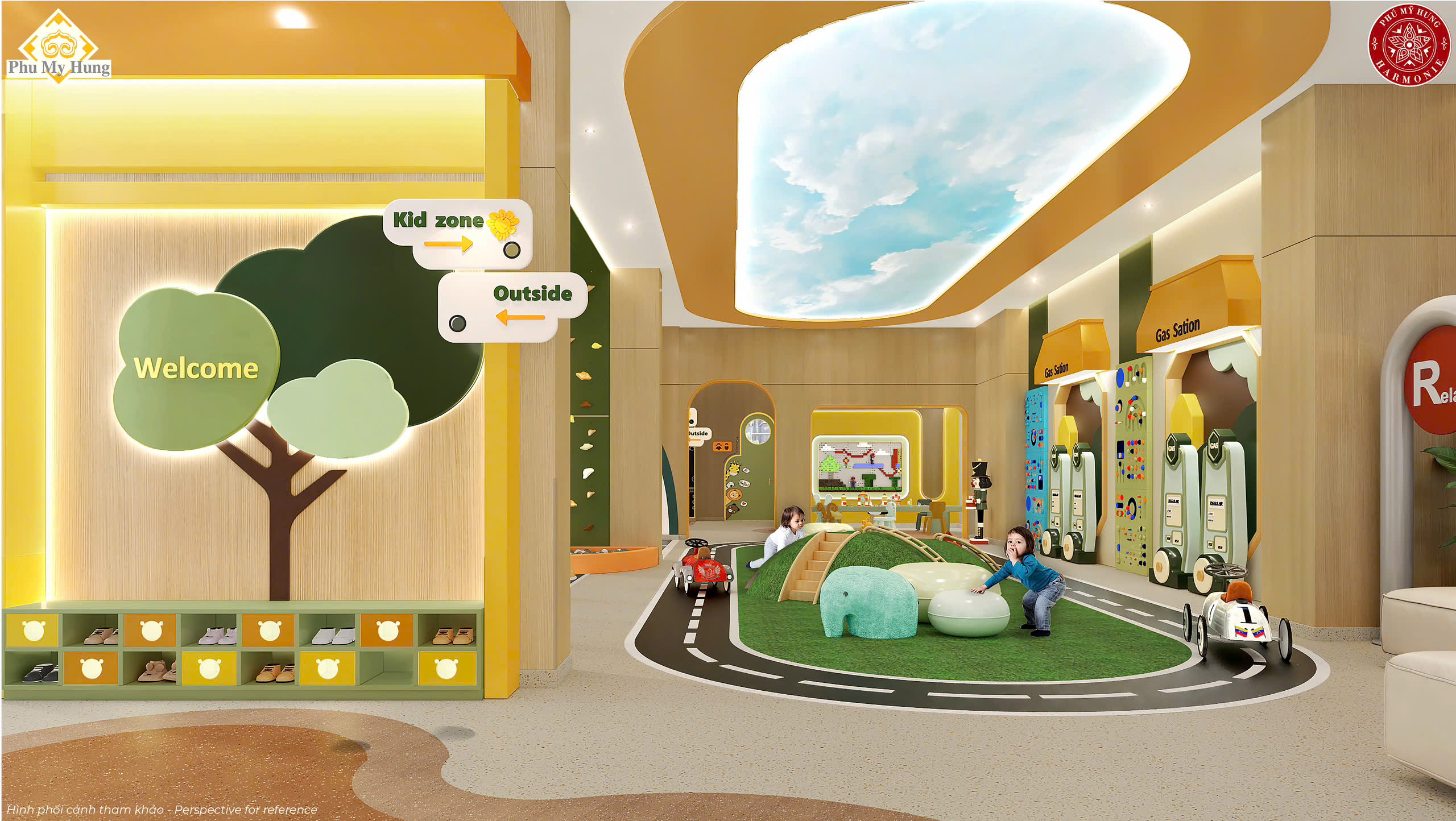 Khu vực vui chơi giải trí an toàn dành riêng cho trẻ em nội khu dự án