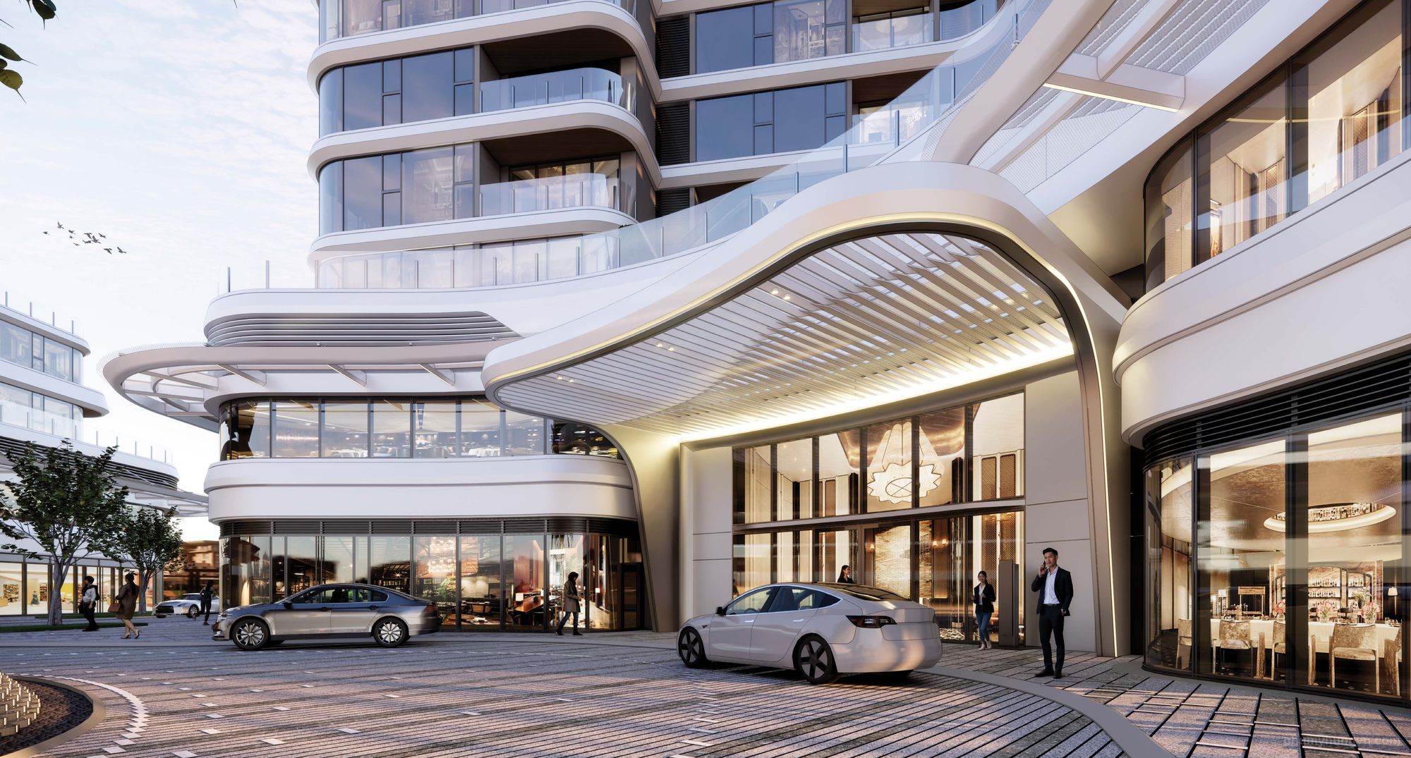 Khung cảnh Sảnh đón Canopy Triton Crown sang trọng uy nghi Khung cảnh Sảnh đón Canopy Triton Crown sang trọng uy nghi
