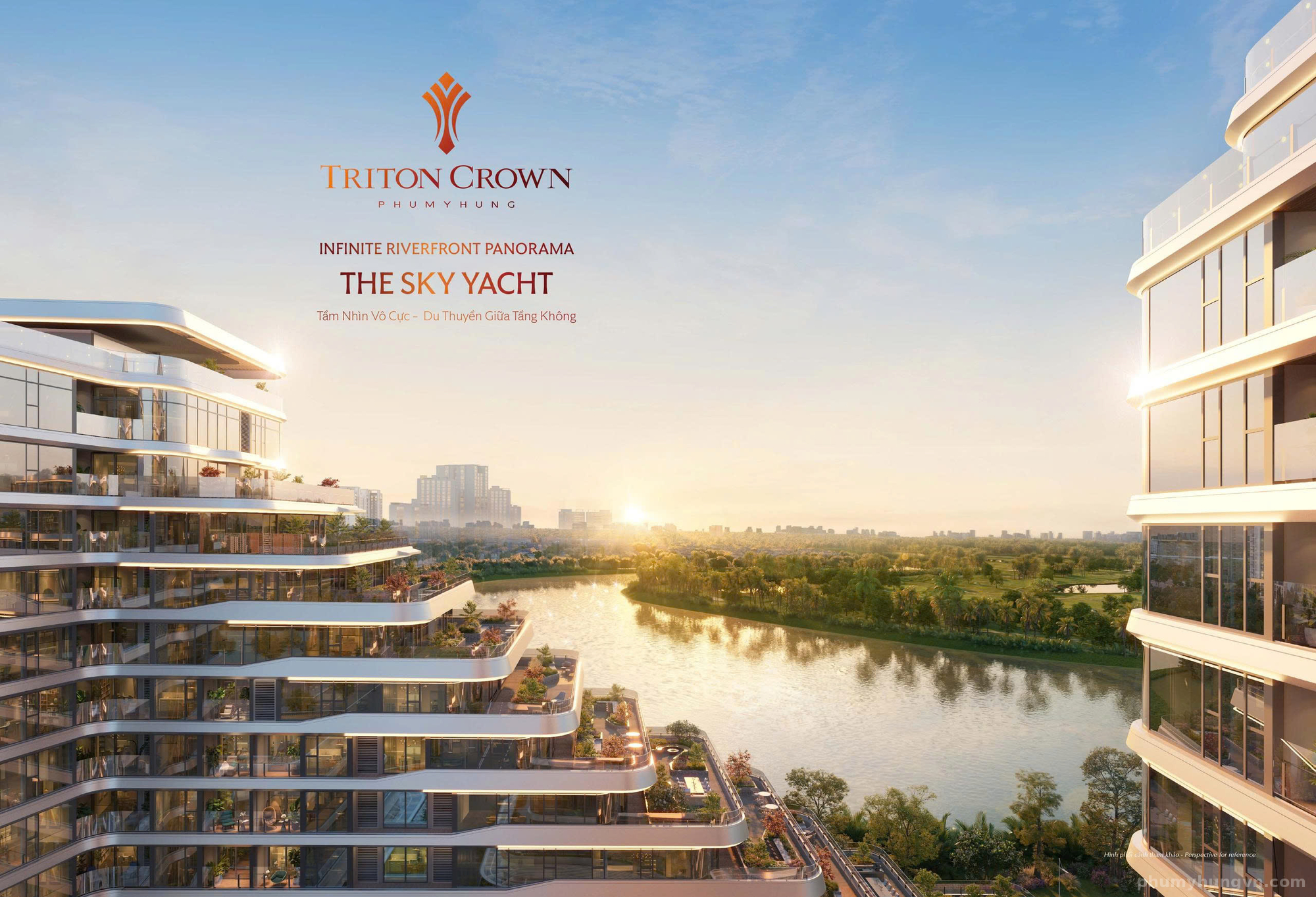 Chiêm ngưỡng góc tầm nhìn sông thơ mộng từ ban công căn hộ Triton Crown Quận 7 Chiêm ngưỡng góc tầm nhìn sông thơ mộng từ ban công căn hộ Triton Crown Quận 7