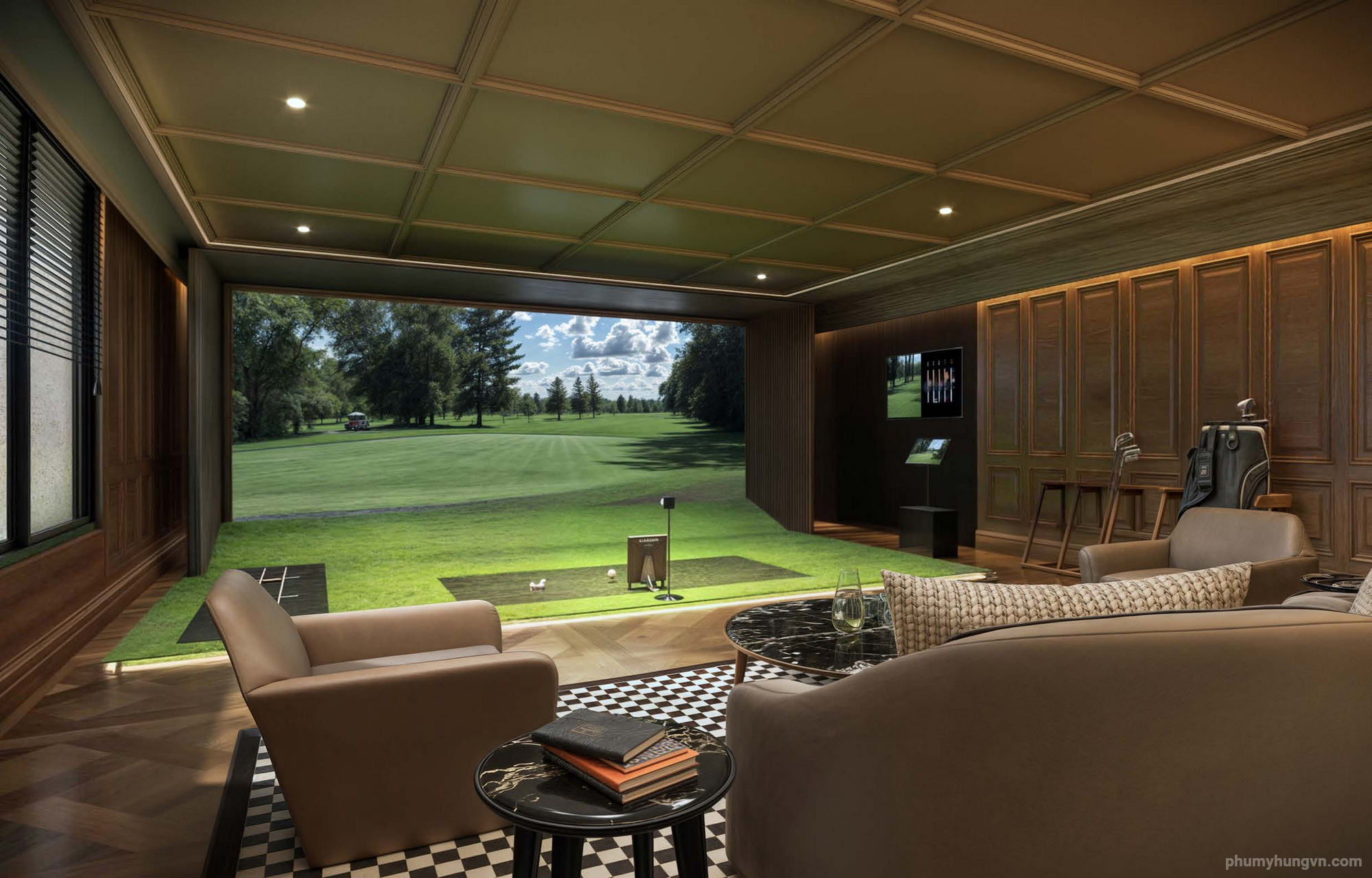 Phòng golf giả lập riêng dành cho cư dân